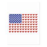 Patriotic USA Polar Bears Postcard