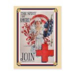 Patriotic USA - Red Cross Join postcards