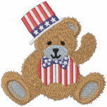 Patriotic USA Teddy Bear embroidered shirts