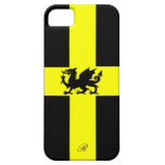 Patriotic Wales Dragon Yellow Black iPhone 5 Case