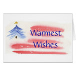 Patriotic Watercolor Christmas Card - Ver. 5
