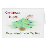 Patriotic Watercolor Christmas Card - Ver. 7