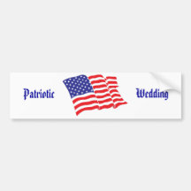 Patriotic Wedding Bumper Stickers