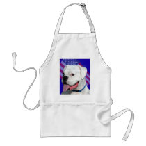 Patriotic white boxer apron