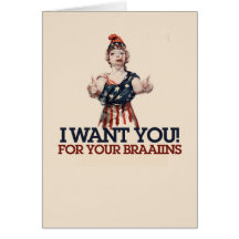 Patriotic Zombie Card