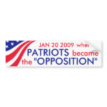 Patriotism = Opposition? Bumper Stickers