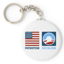 Patriotism or Socialism Keychain