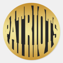 PATRIOTS - GOLD TEXT STICKERS