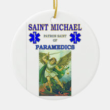 PATRON SAINT OF PARAMEDICS CHRISTMAS ORNAMENTS