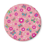 pattern butterfly pink magnets