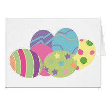 Pattern Easter Eggs Greeting Cards