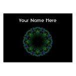 Pattern in Black and Peacock Colours. Business Card Templates