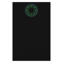 Pattern in Black and Peacock Colours. Full Color Flyer