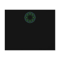 Pattern in Black and Peacock Colours. Full Colour Flyer