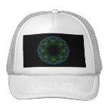 Pattern in Black and Peacock Colours. Hats