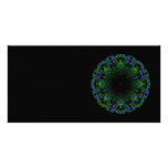 Pattern in Black and Peacock Colours. Photo Greeting Card