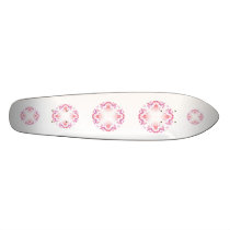 Pattern in Red, Orange and Purple. Custom Skate Board