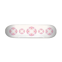 Pattern in Red, Orange and Purple. Skateboards