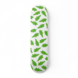 Pattern of Green Leaves. Custom Skate Board