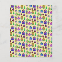 Pattern of Many Colourful Perfume Bottles. Personalized Flyer