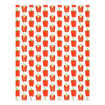 Pattern of Red Peppers. Custom Invitations