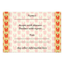 Pattern of Red Peppers. Invite