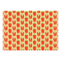 Pattern of Red Peppers. Invites