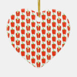 Pattern of Red Peppers. ornaments