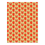 Pattern of Red Peppers. postcards