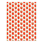 Pattern of Red Peppers. postcards