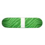 Pattern of Wavy Green Stripes. Skateboard Deck