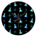Pattern Science Blue Aqua Round Wall Clock