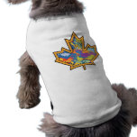 Patterned Applique Stitched Maple Leaf  16 pet clothing