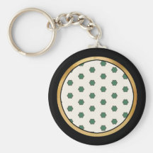Patterned Applique Stitched Maple Leaf  9 Key Chain