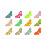 Patterned Butterflies Post Card