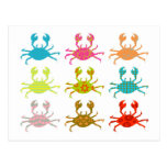Patterned Crabs Postcard