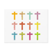 Patterned Cross postcards