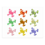 Patterned Frogs Post Cards