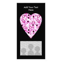 Patterned Heart Design in Pink, Black and White.