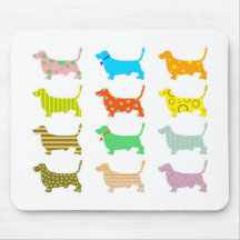patterned-hound-dogs mouse pads