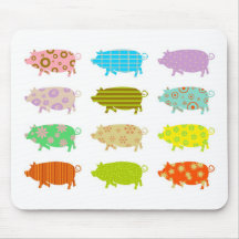 Patterned Pigs Mousepad