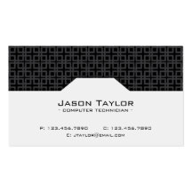 Patterned Split - Black Business Card Templates