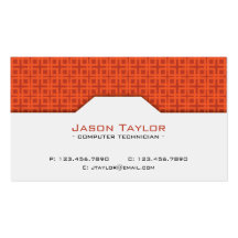 Patterned Split - Orange Business Cards