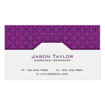 Patterned Split - Purple Business Card Template