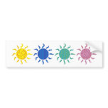 Patterned Suns Bumper Stickers