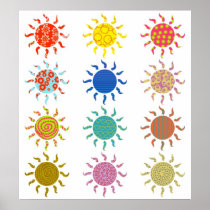 Patterned Suns Poster