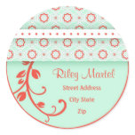 Patterns and Floral Swirls Address Label stickers