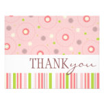 Patterns of Fun Girl Baby Shower Photo Thank You Personalized Invites