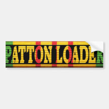 Patton Loader Vietnam Service Ribbon Bumper Stickers