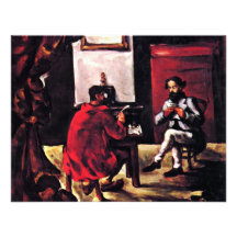 Paul Alexis Reading To Zola By Paul Cézanne Custom Invitation